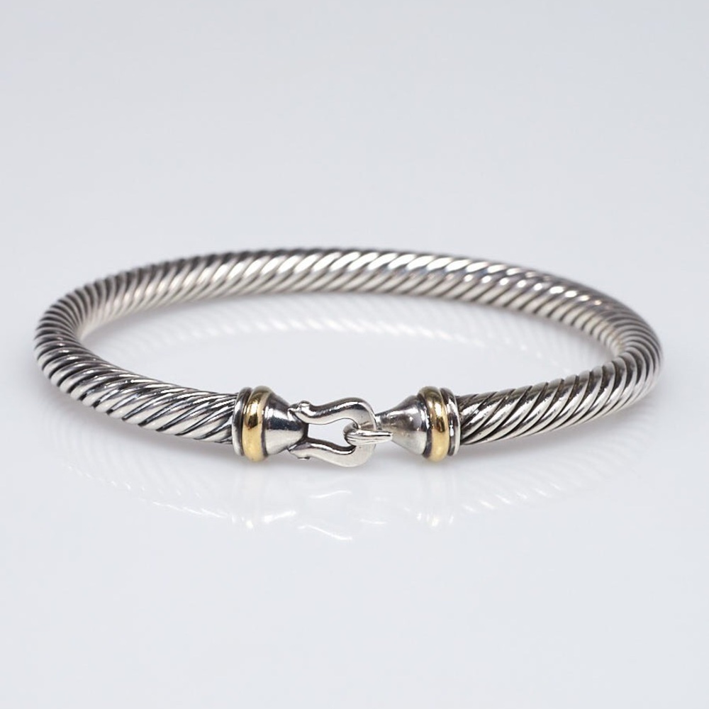 David Yurman 5mm Buckle Bracelet with 18k Gold